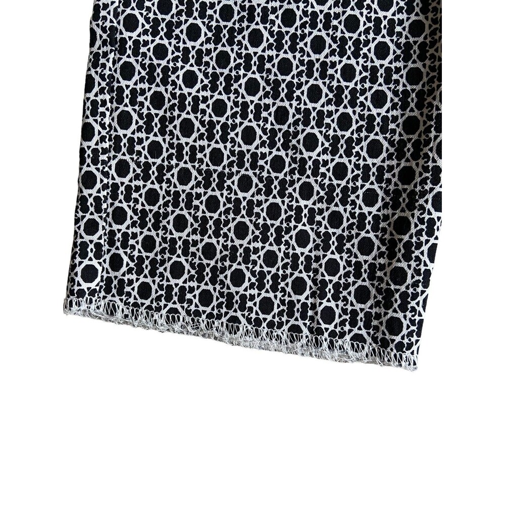 Krazy Larry Womens Pull On Pants Size 8 Black Geometric Artsy Tummy Control Slim - Picture 4 of 10